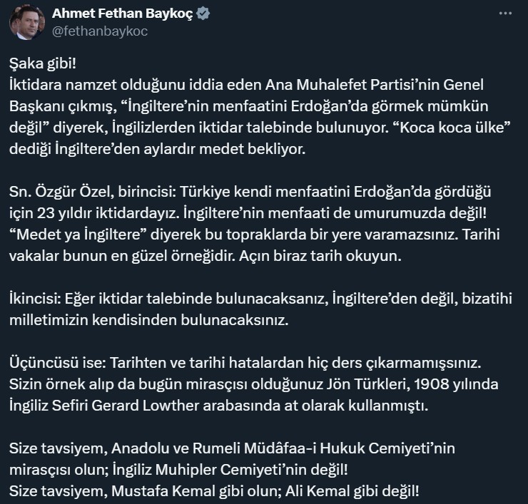 AK Parti Ankara Milletvekili ve Genel Başkanvekili Yardımcısı Ahmet Fethan