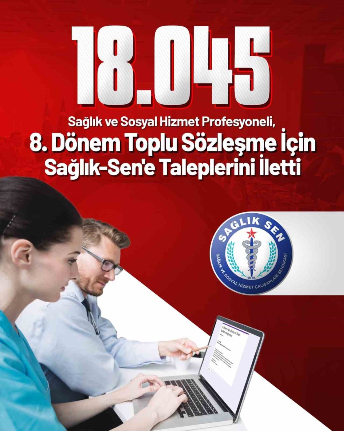 8. Dönem Toplu Sözleşme’ye yönelik eylem planını hayata geçiren Sağlık-Sen’in