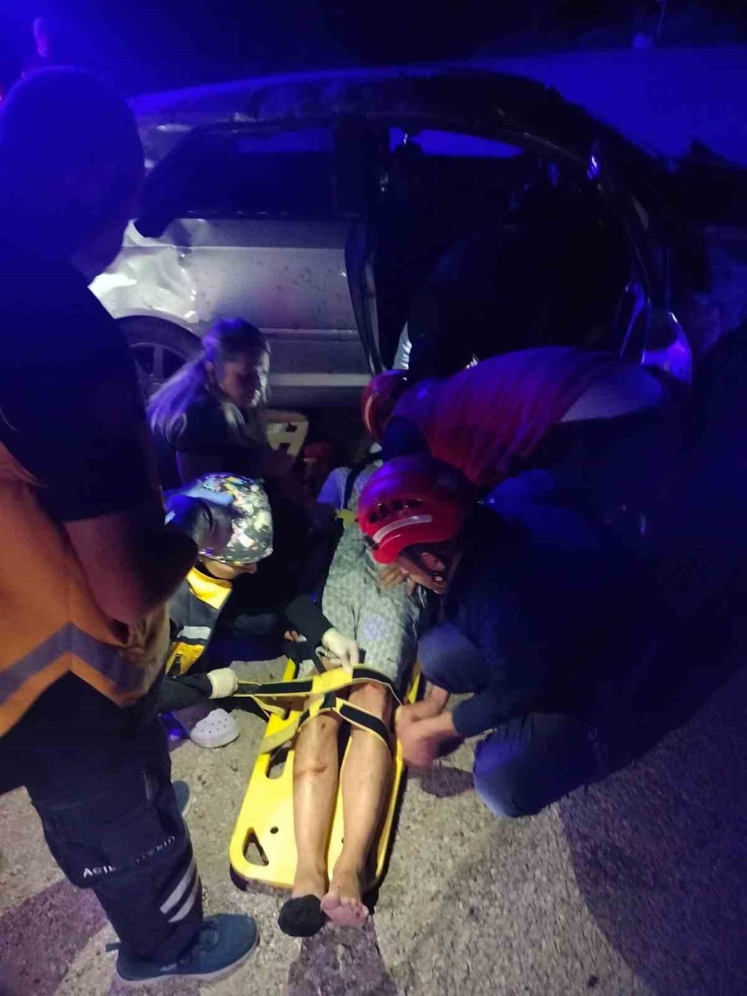 Balıkesir’in Altıeylül ilçesinin Pamukçu mevkiinde meydana tek taraflı trafik kazasında