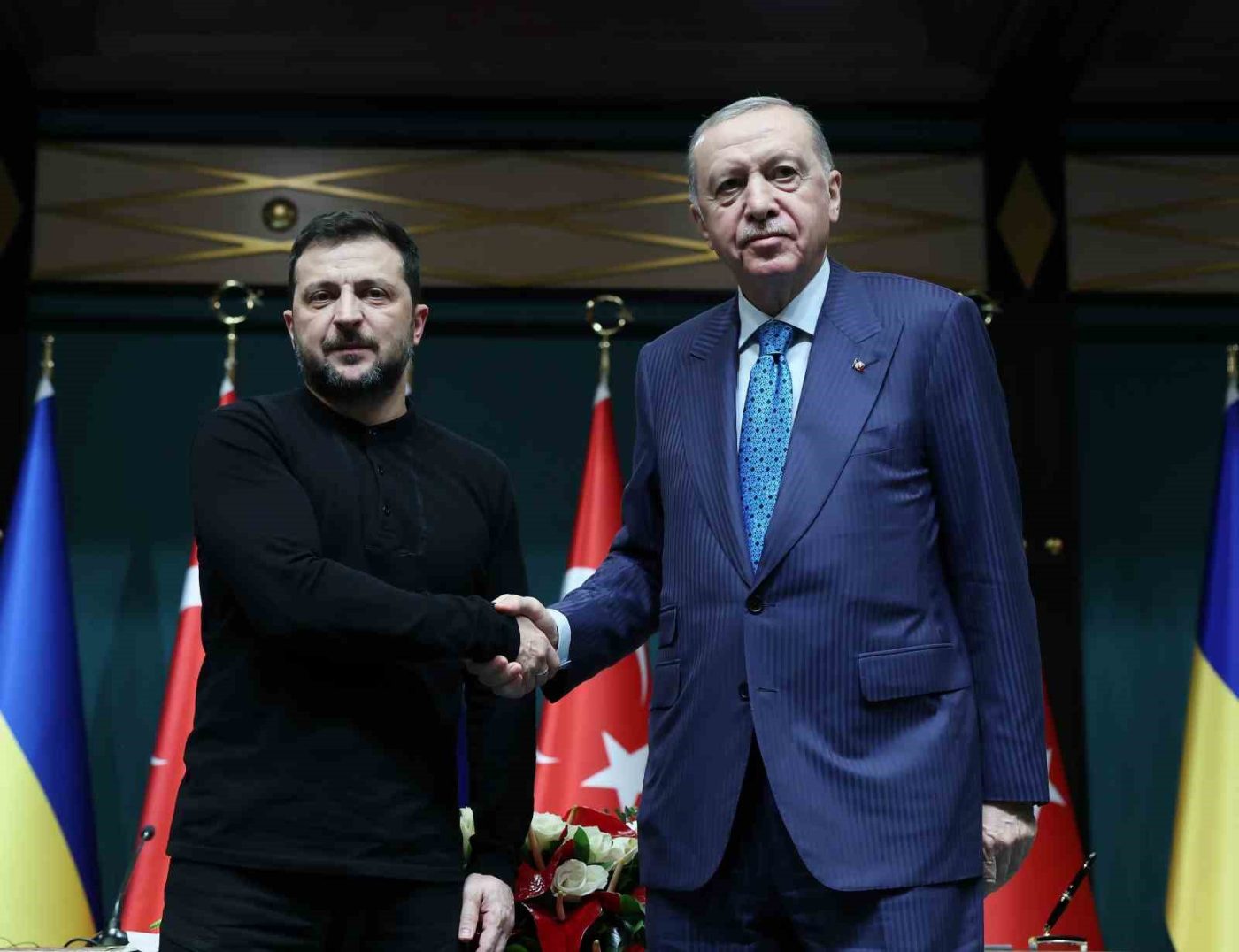 Cumhurbaşkanı Recep Tayyip Erdoğan, Ukrayna Devlet Başkanı Volodimir Zelenskiy ile