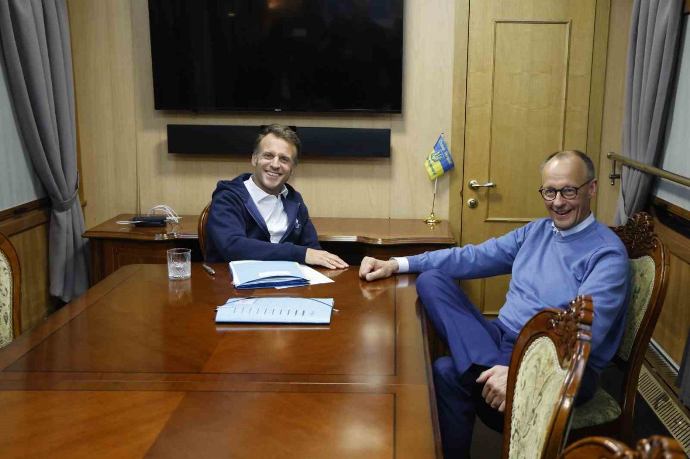 İngiltere Başbakanı Keir Starmer, Fransa Cumhurbaşkanı Emmanuel Macron, Almanya Başbakanı