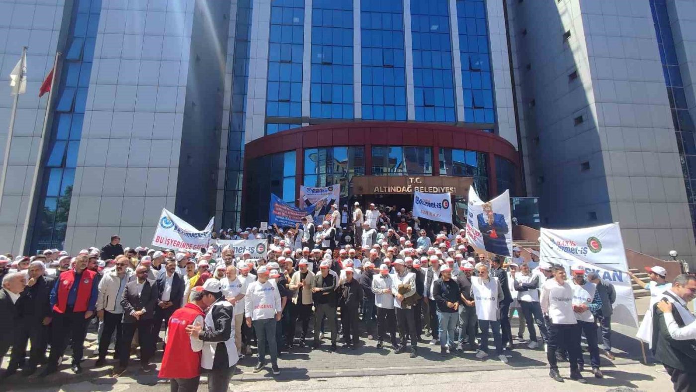 HAK-İŞ Konfederasyonu Genel Başkanı Mahmut Arslan, Hizmet-İş Sendikası işçilerinin Altındağ