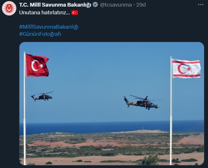 Milli Savunma Bakanlığı (MSB), içerisinde Kuzey Kıbrıs Türk Cumhuriyeti (KKTC)
