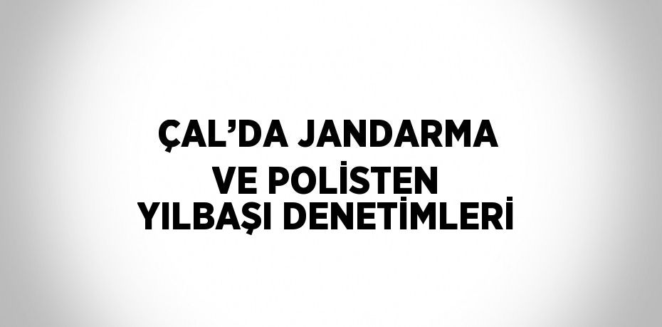 ÇAL’DA JANDARMA VE POLİSTEN YILBAŞI DENETİMLERİ