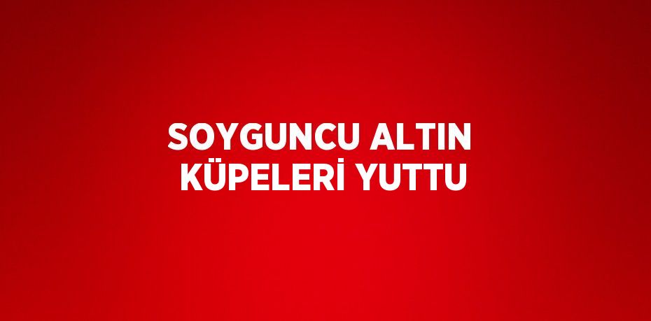 SOYGUNCU ALTIN KÜPELERİ YUTTU