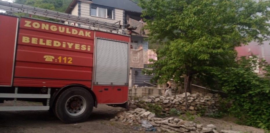 Zonguldak’ın Asma Mahallesinde bahçede