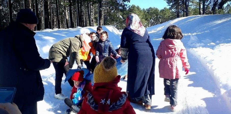 Burhaniye ilçesinde, kışın soğuk