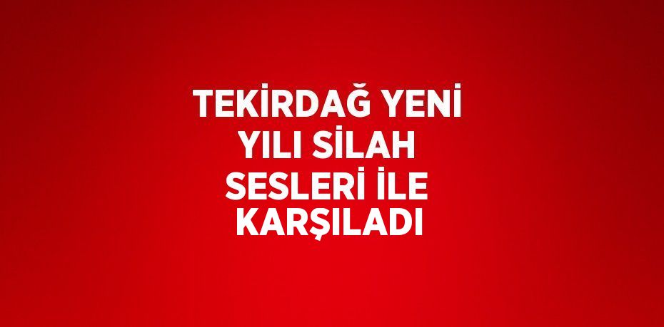 TEKİRDAĞ YENİ YILI SİLAH SESLERİ İLE KARŞILADI