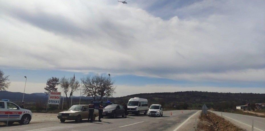 Balıkesir’de Jandarma havadan helikopter