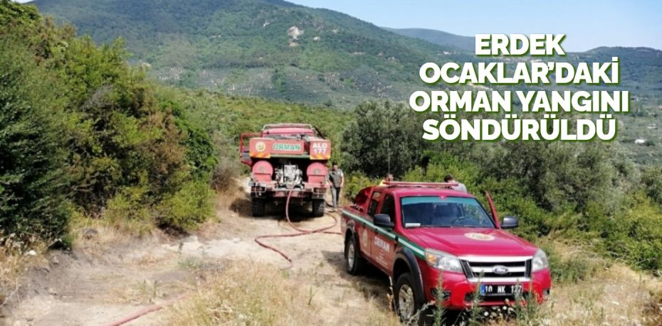 ERDEK OCAKLAR’DAKİ ORMAN YANGINI SÖNDÜRÜLDÜ