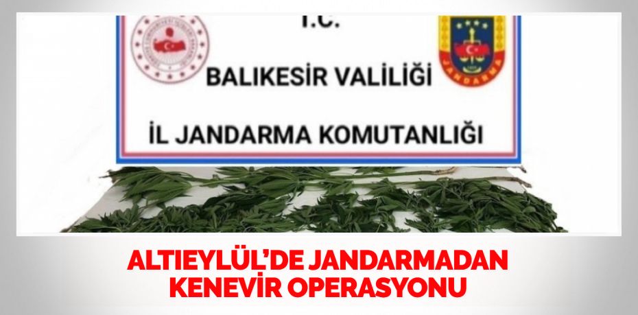 Balıkesir’de jandarma ekipleri Altıeylül