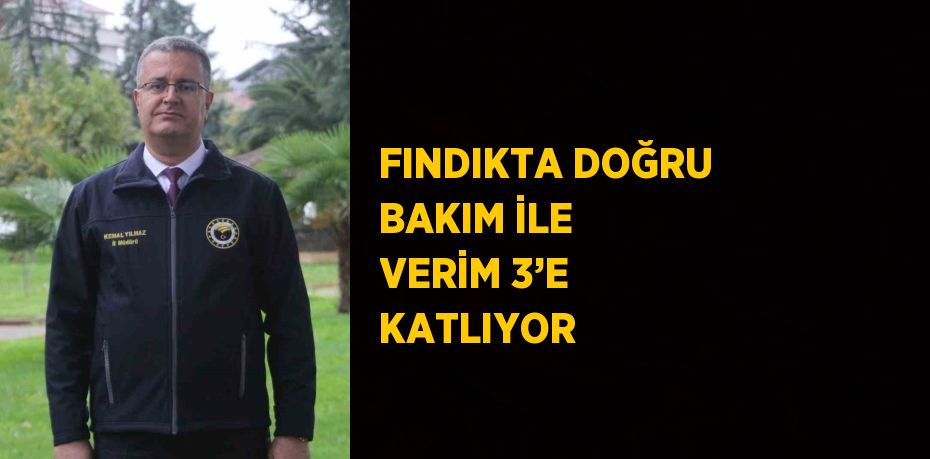 FINDIKTA DOĞRU BAKIM İLE VERİM 3’E KATLIYOR