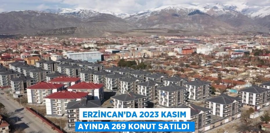 ERZİNCAN’DA 2023 KASIM AYINDA 269 KONUT SATILDI