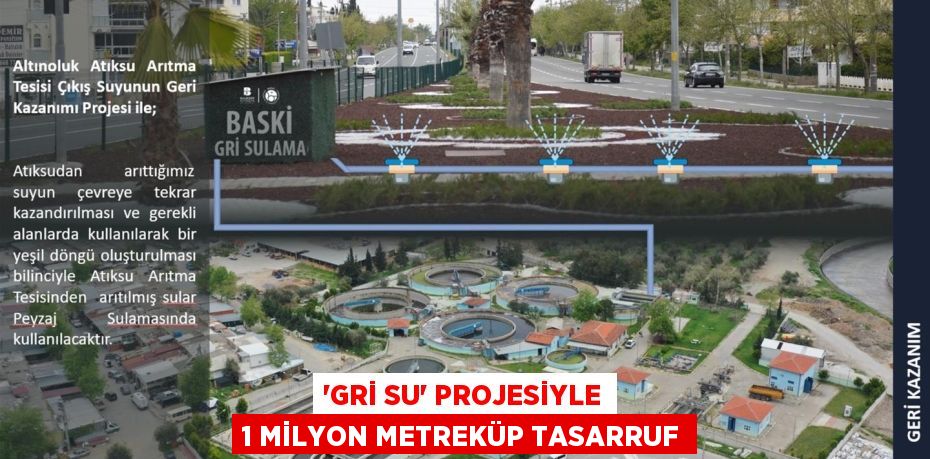 ‘Gri Su’ projesiyle 1 milyon metreküp tasarruf