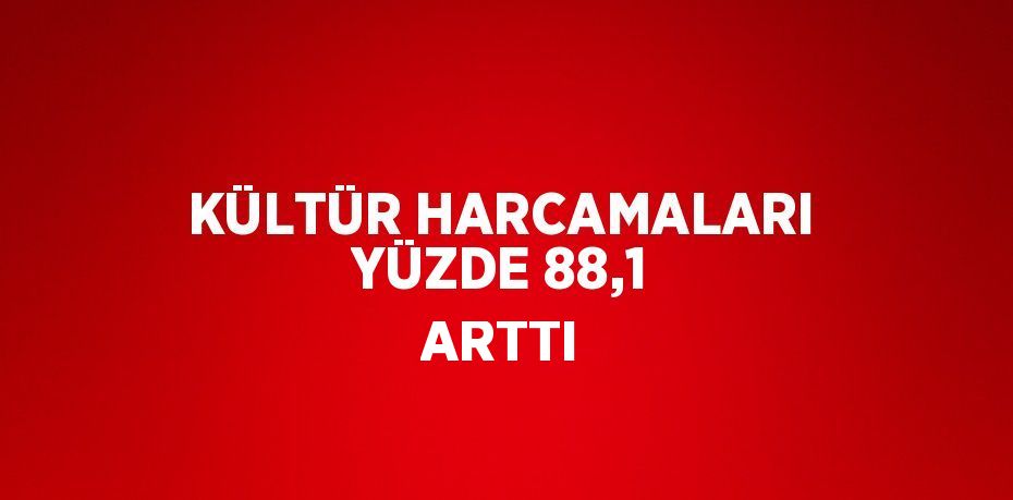 KÜLTÜR HARCAMALARI YÜZDE 88,1 ARTTI