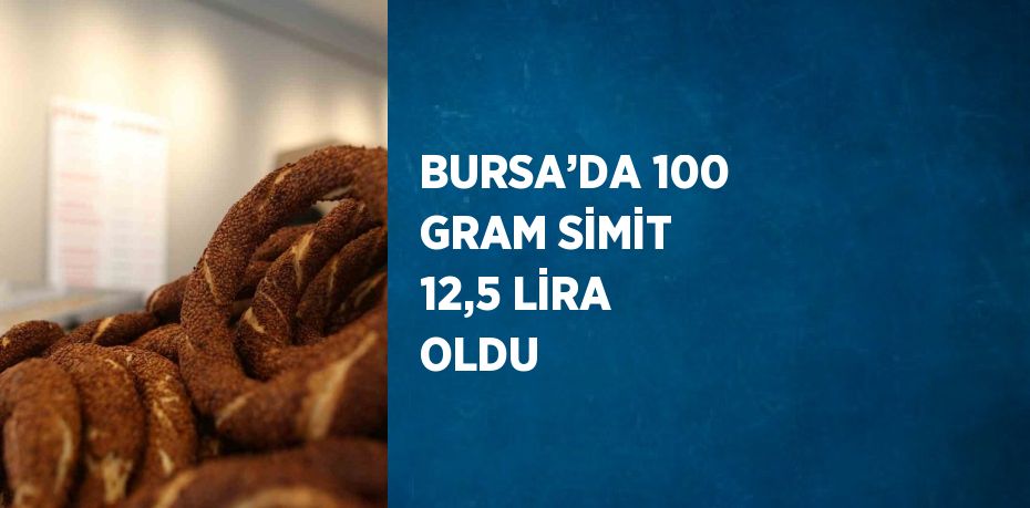 Bursa’da 100 gram simit