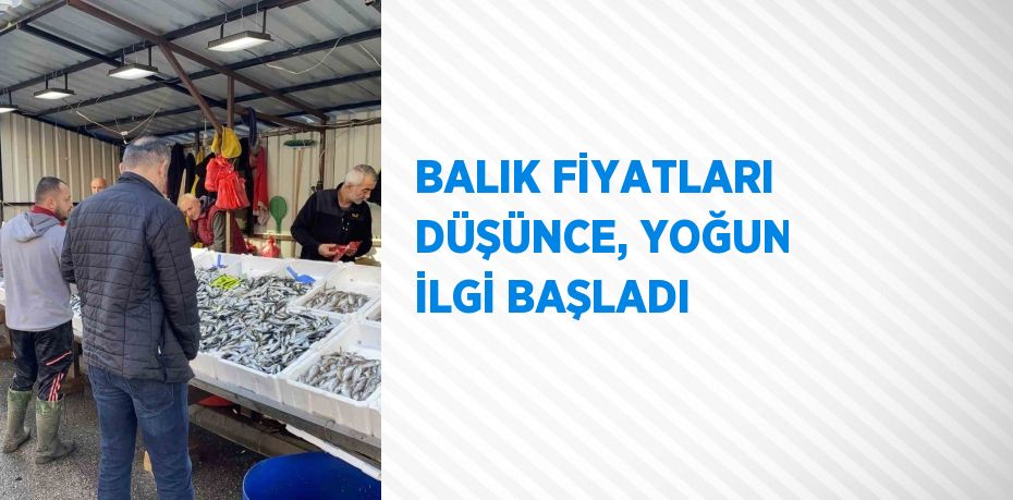 BALIK FİYATLARI DÜŞÜNCE, YOĞUN İLGİ BAŞLADI