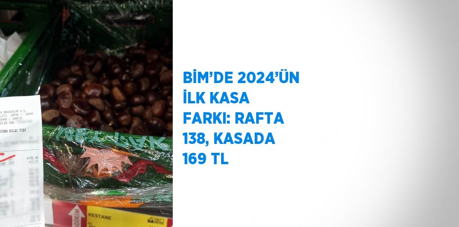 BİM’de raftaki etiket ile