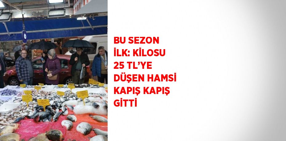 BU SEZON İLK: KİLOSU 25 TL’YE DÜŞEN HAMSİ KAPIŞ KAPIŞ GİTTİ