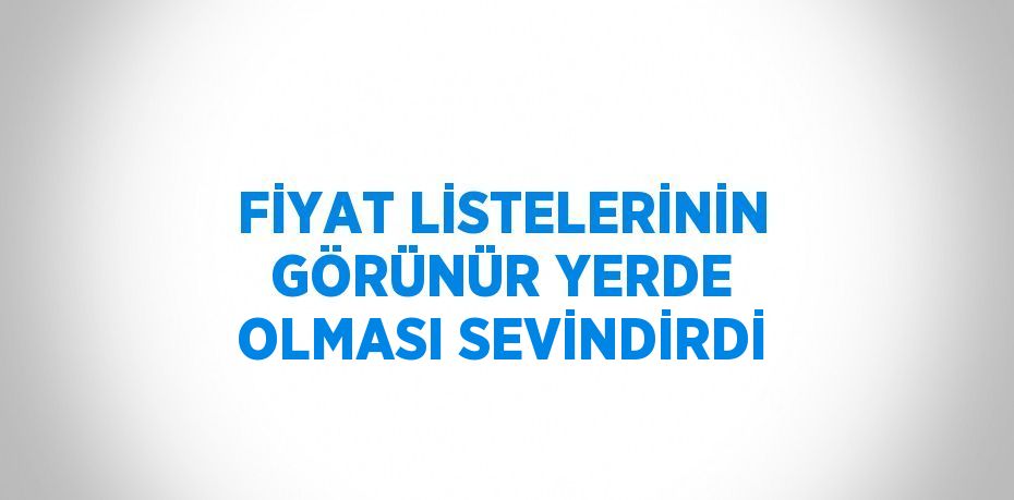 Tarife ve fiyat listelerine