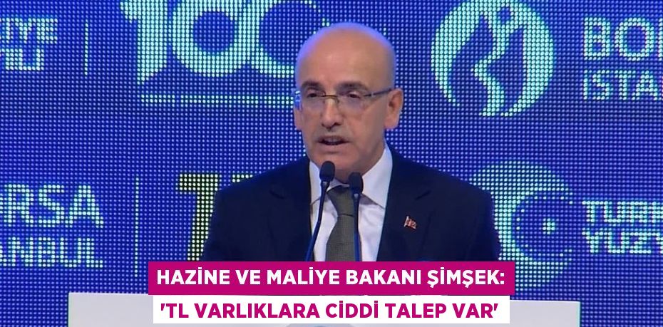 HAZİNE VE MALİYE BAKANI ŞİMŞEK: ‘TL VARLIKLARA CİDDİ TALEP VAR’