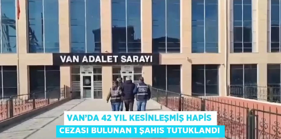 VAN’DA 42 YIL KESİNLEŞMİŞ HAPİS CEZASI BULUNAN 1 ŞAHIS TUTUKLANDI