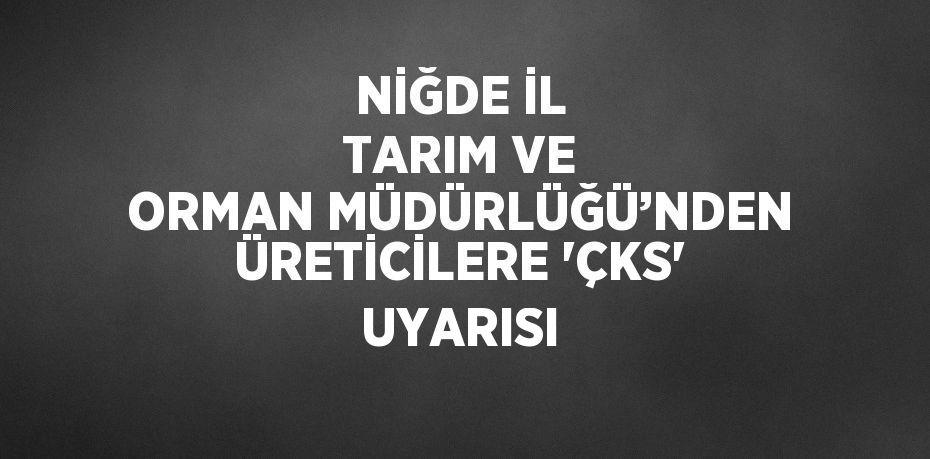 Niğde İl Tarım ve