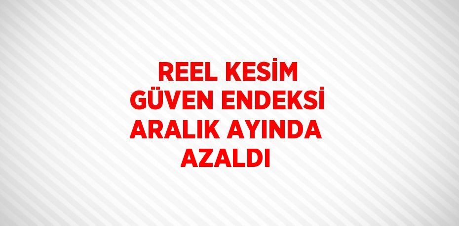 Aralık ayında mevsimsellikten arındırılmış