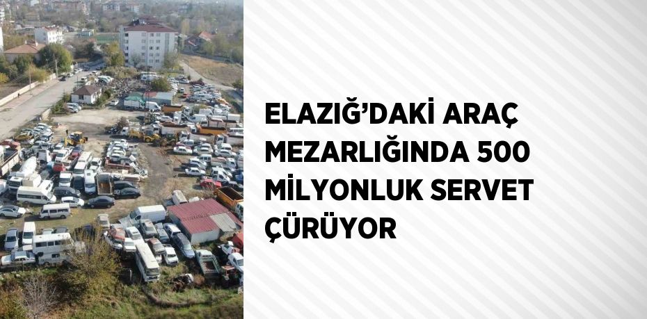 ELAZIĞ’DAKİ ARAÇ MEZARLIĞINDA 500 MİLYONLUK SERVET ÇÜRÜYOR