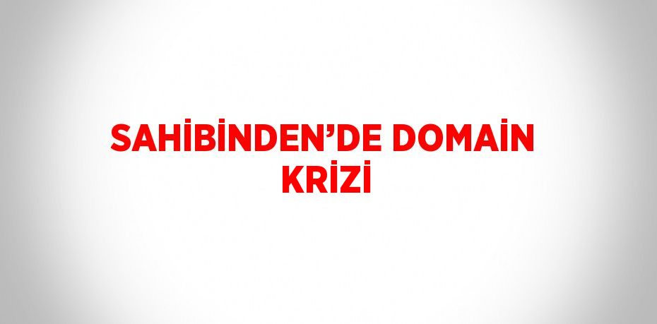 SAHİBİNDEN’DE DOMAİN KRİZİ