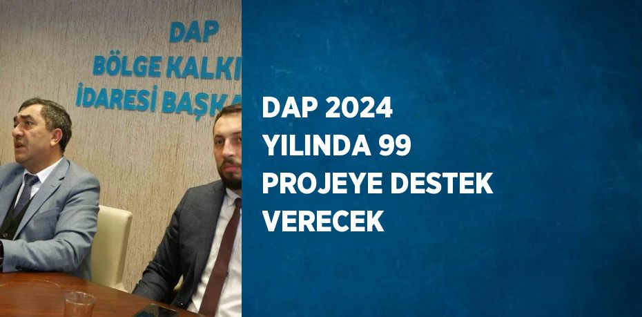 DAP 2024 YILINDA 99 PROJEYE DESTEK VERECEK