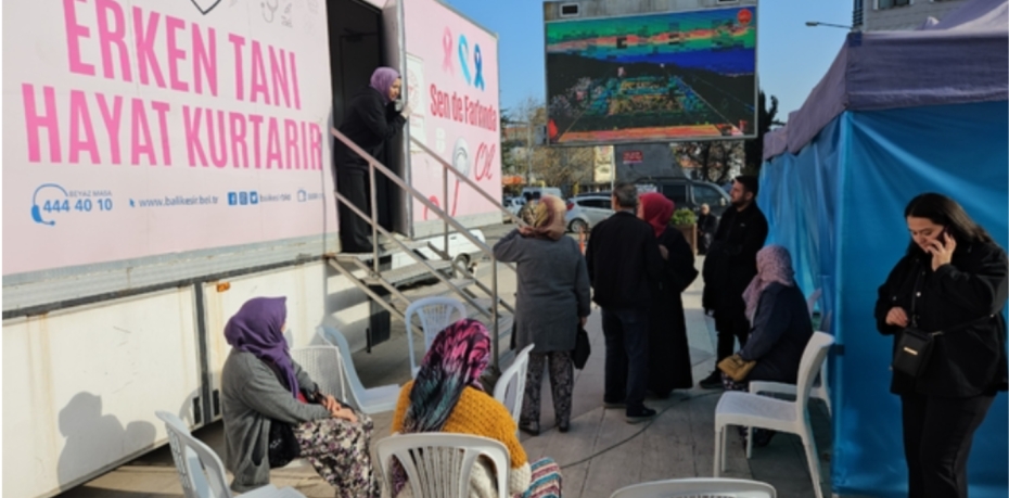 Balıkesirli kadınlara mobil sağlık taraması yapıldı