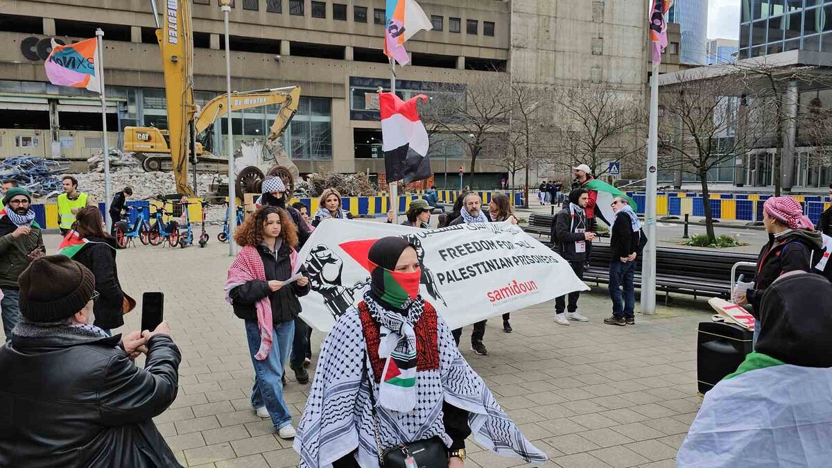 Brüksel’de Gazze’ye destek protestosu