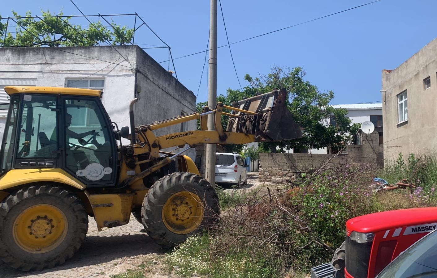 Erdek Belediyesi ekipleri, çöp,