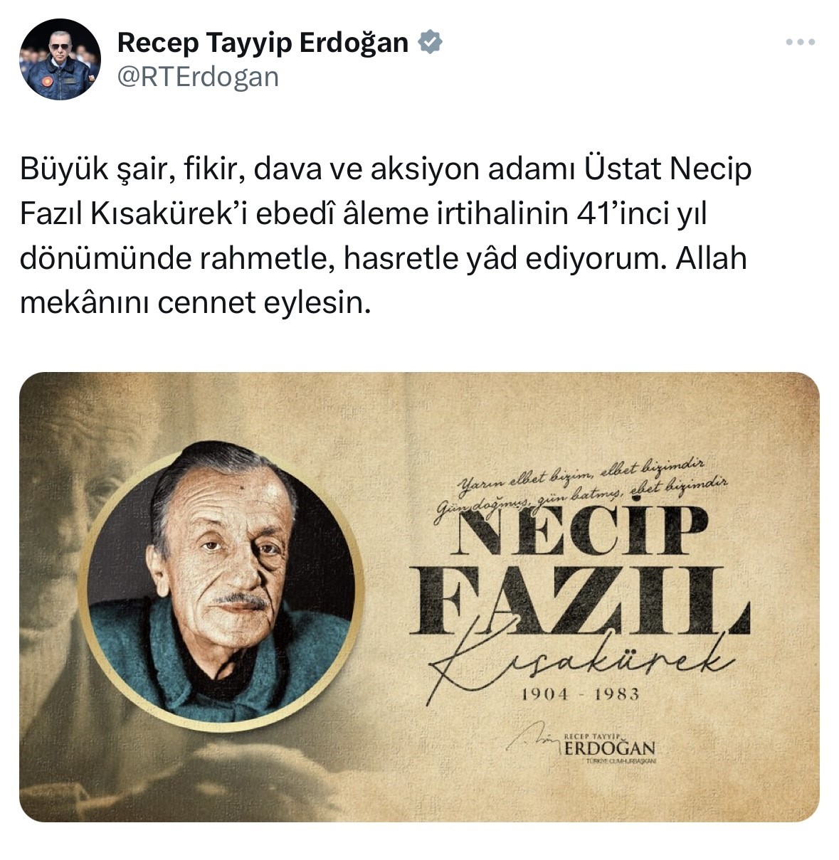 CUMHURBAŞKANI RECEP TAYYİP ERDOĞAN,