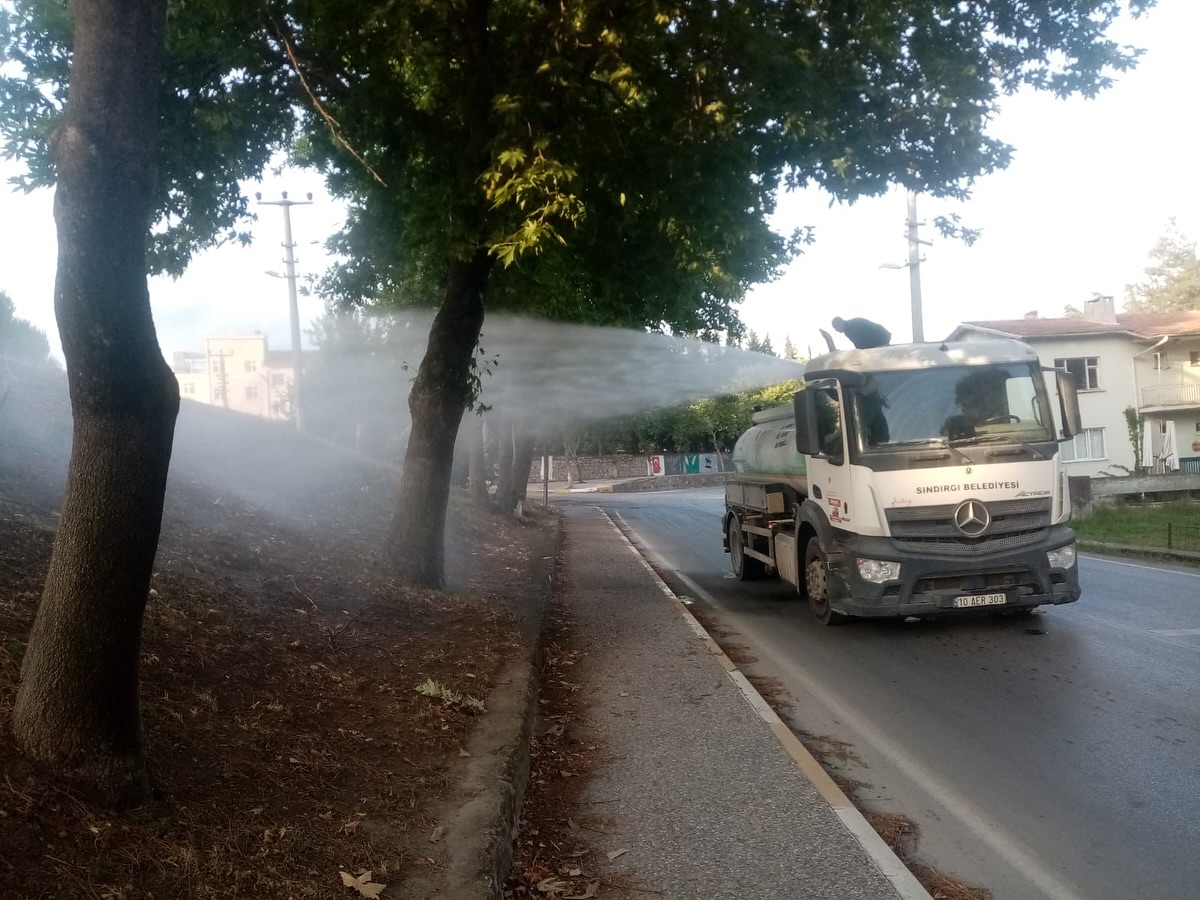 Sındırgı Belediyesi ekipleri, ilçenin