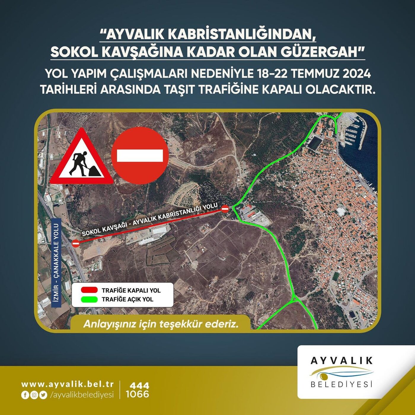 Ayvalık Belediyesi, yol çalışması