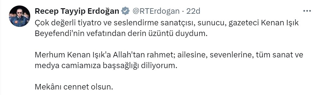 Cumhurbaşkanı Recep Tayyip Erdoğan,