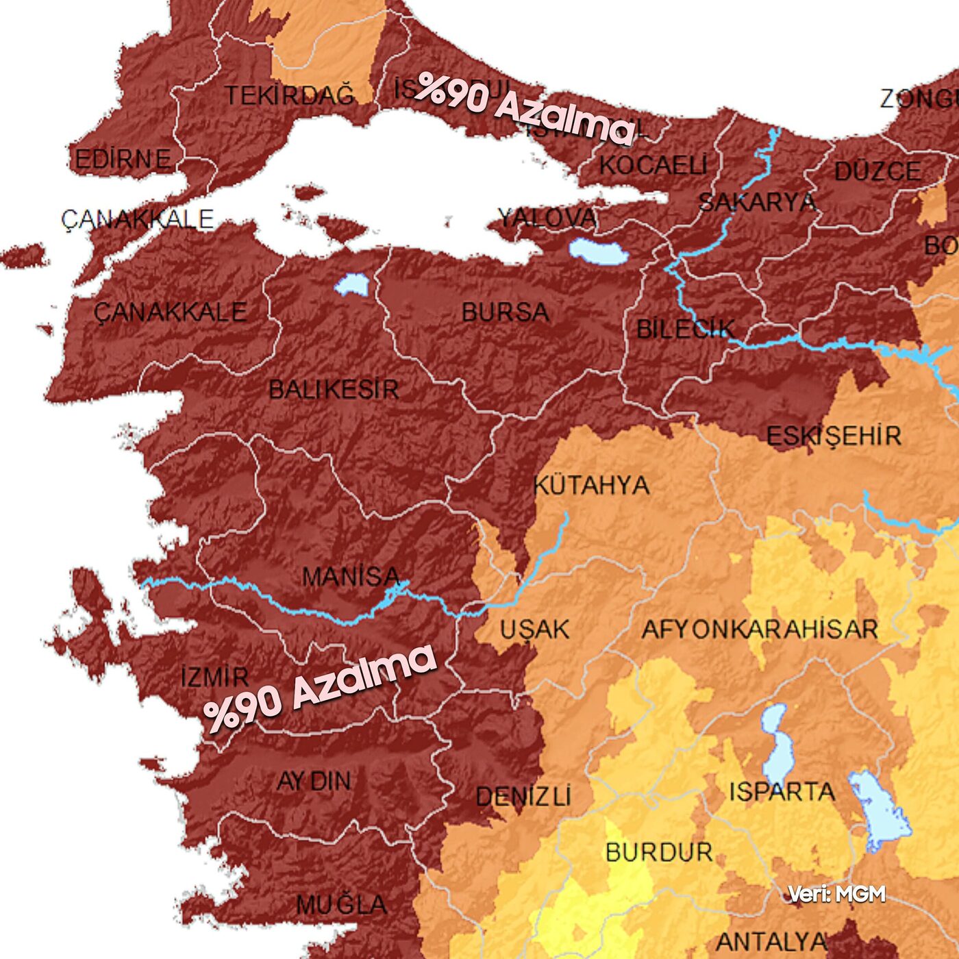 Meteorolojik kaynaklardan da tehlikedeki