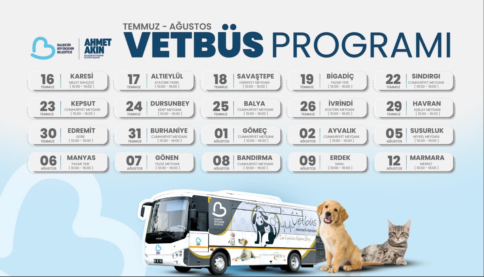 ''VETBÜS'' Veteriner otobüsü, bugün