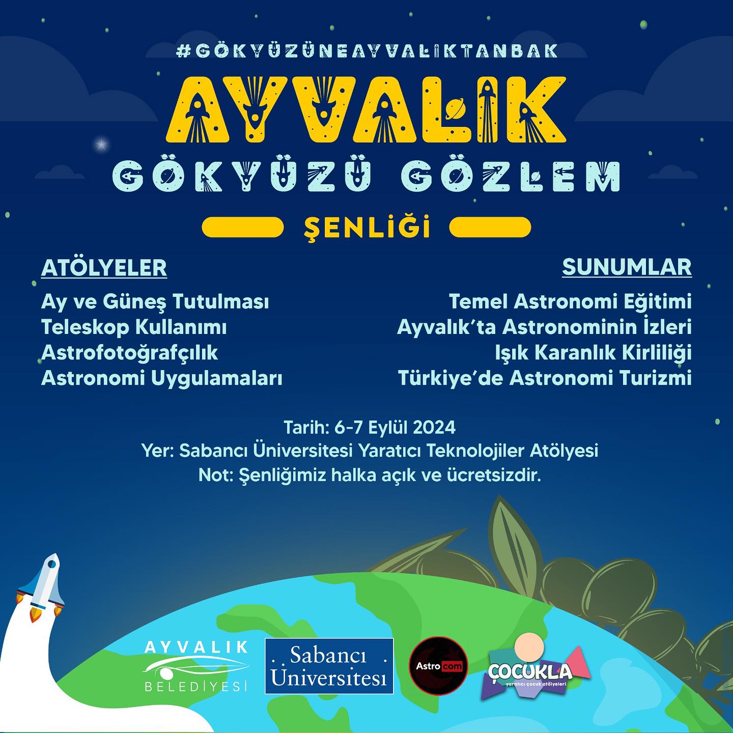 Ayvalık'ta Gökyüzü Gözlem Şenliği