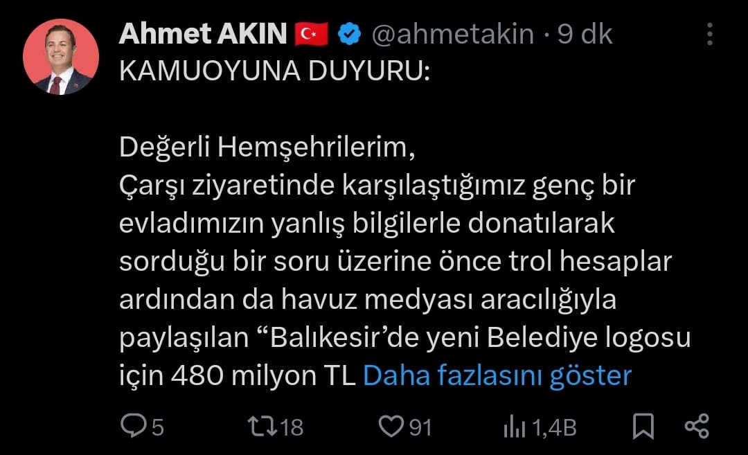 Balıkesir Büyükşehir Belediye Başkanı