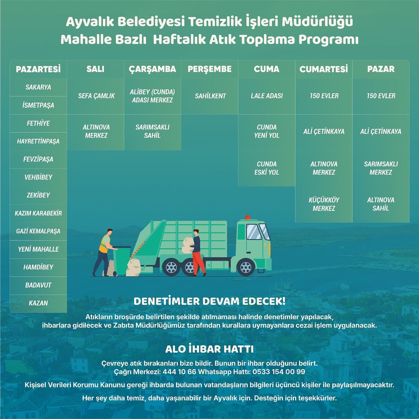 Ayvalık Belediyesi’nin başlattığı temizlik