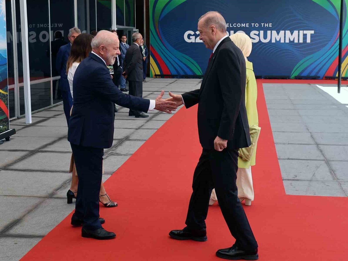 Cumhurbaşkanı Erdoğan, G20 Zirve’sinde resmi törenle karşılandı