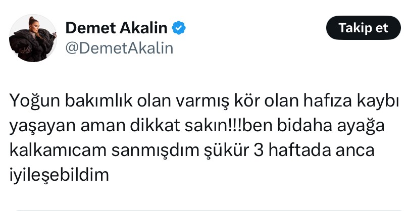 Ünlü şarkıcı Demet Akalın’ın