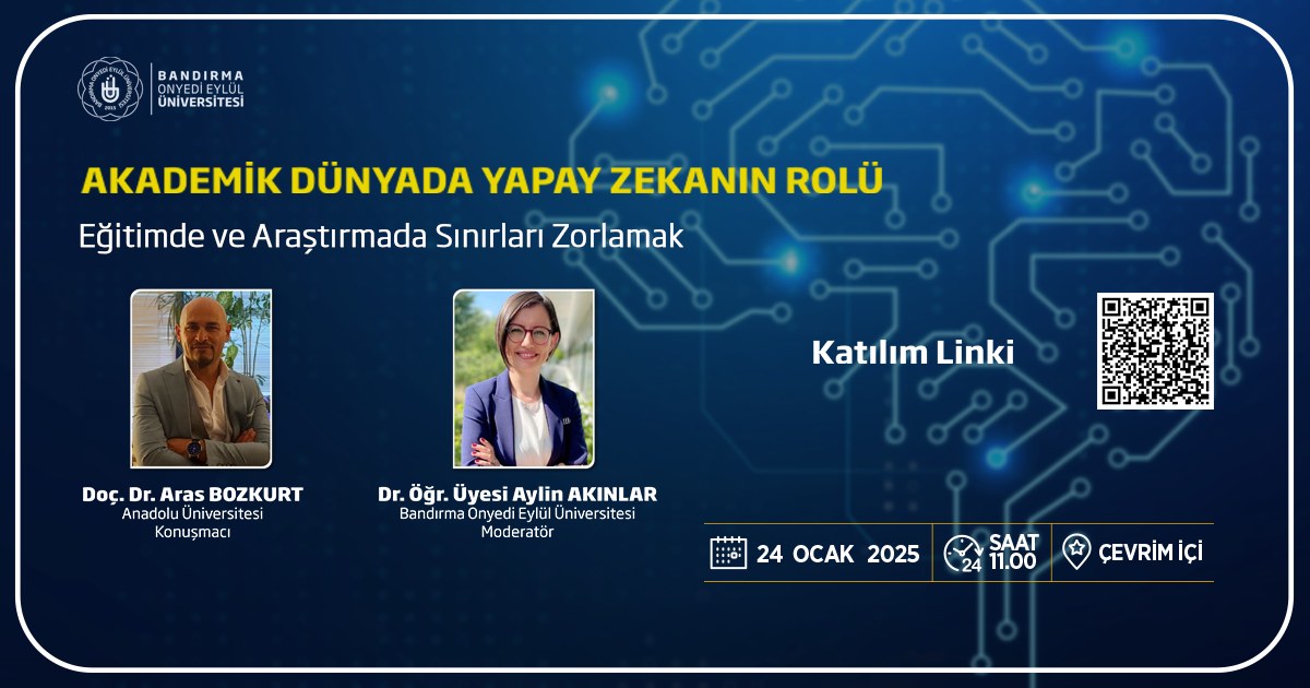 Bandırma Onyedi Eylül Üniversitesi’nde “Akademik Dünyada Yapay Zekanın Rolü: Eğitimde