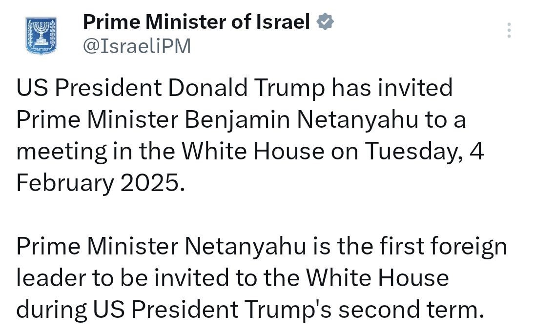 ABD Başkanı Donald Trump’ın, İsrail Başbakanı Binyamin Netanyahu’yu 4 Şubat’ta