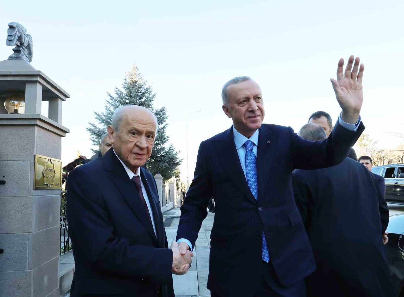 Cumhurbaşkanı Recep Tayyip Erdoğan, MHP Genel Başkanı Devlet Bahçeli ile