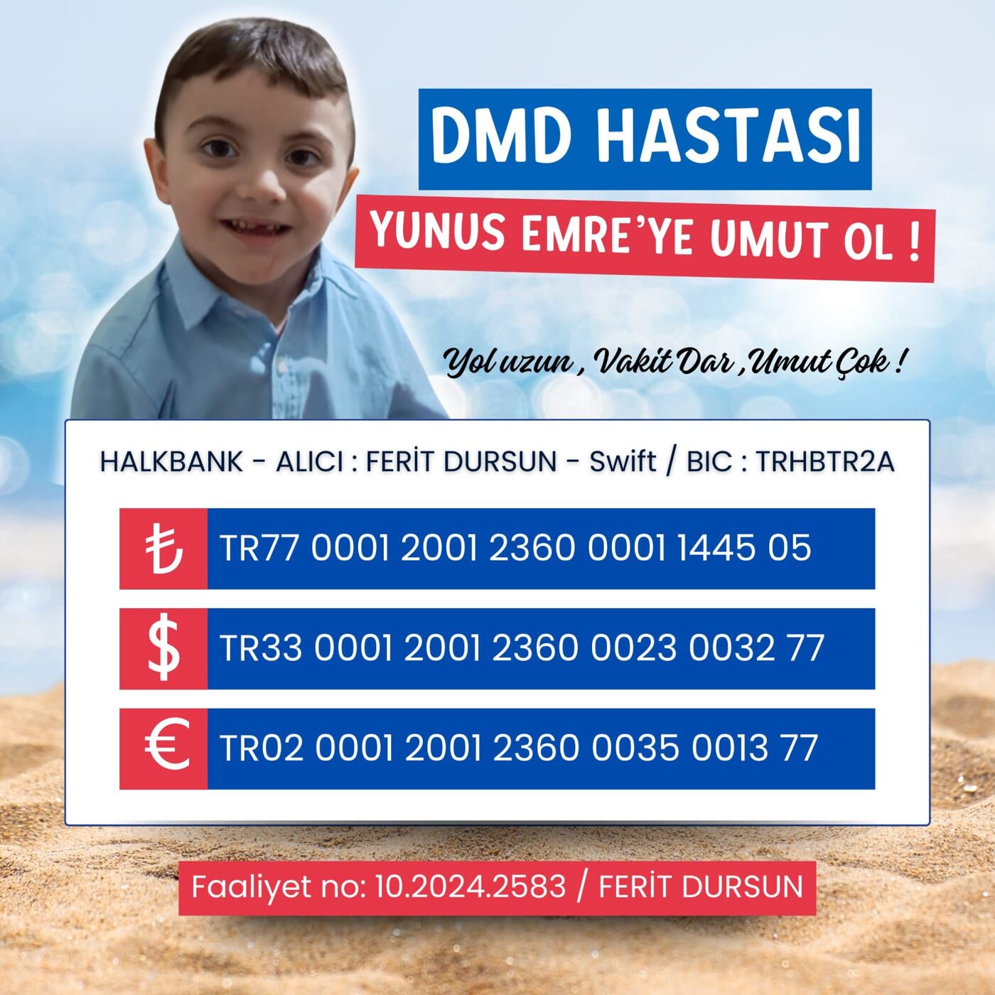 DMD kas hastalığına karşı savaş veren 3 yaşındaki Yunus Emre