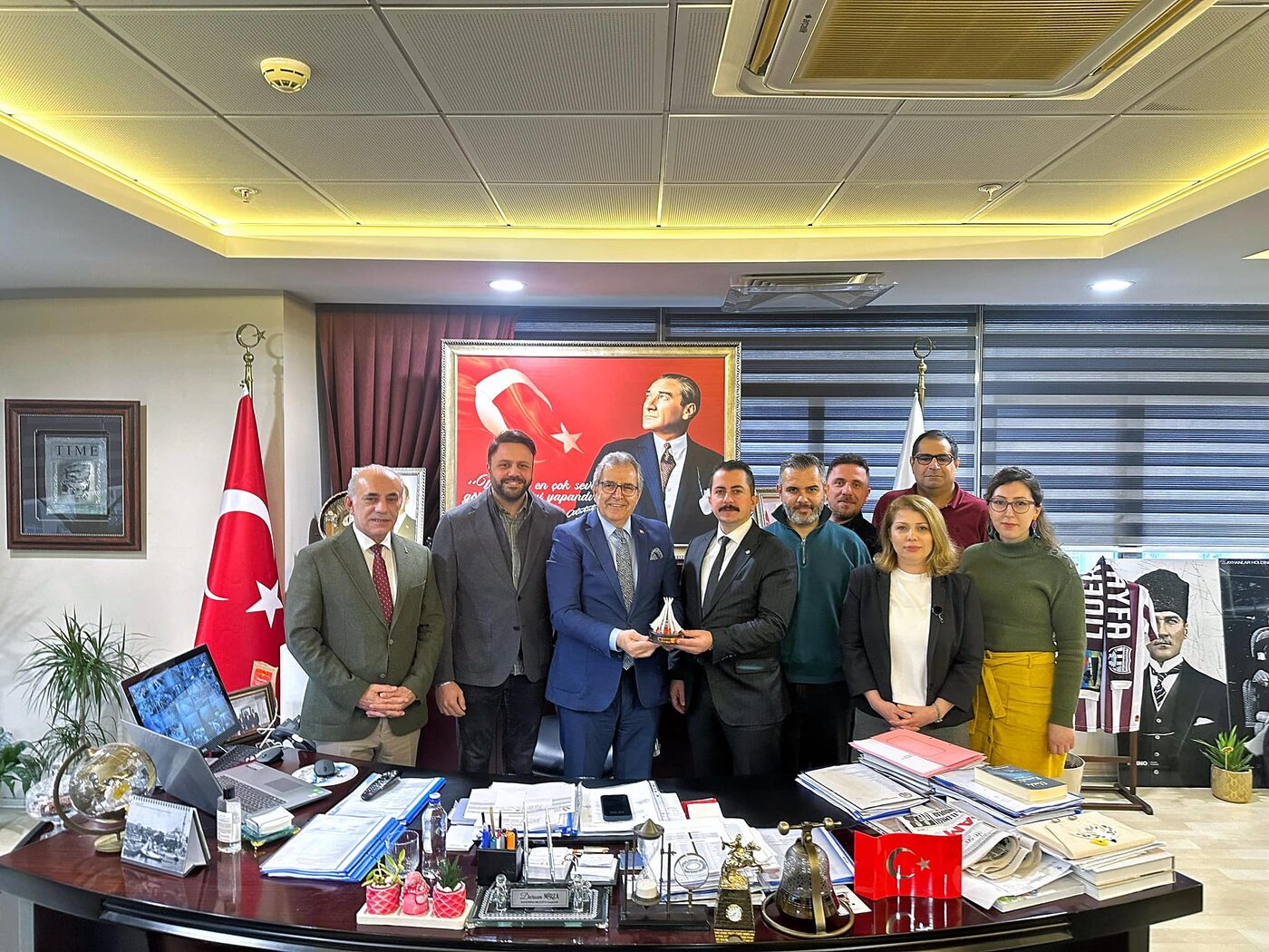 Bursa Jeoloji Mühendisleri Odası, Bandırma Belediye Başkanı Dursun Mirza'yı ziyaret